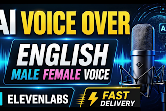 create realistic high qualty  human like ai voice overs with elevenlabs