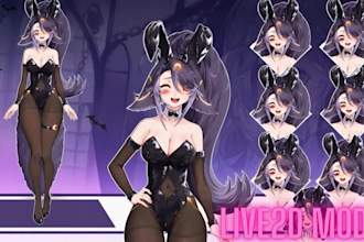 create custom live2d model model rigging anime vtuber avatar pngtuber design