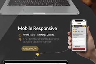 design modern restaurant website with online menu