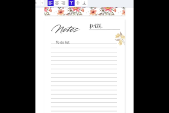create a custom vintage notebook pdf