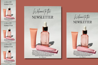 design a clean and professional newsletter or email template