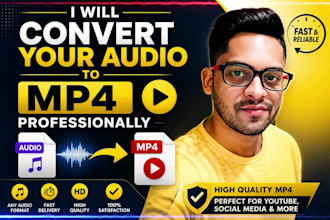 convert your audio to mp4 professionally