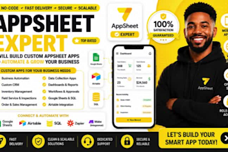 build a custom appsheet app and google sheets for your business automation