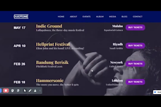 music design website musician artist entertainment website band dj website