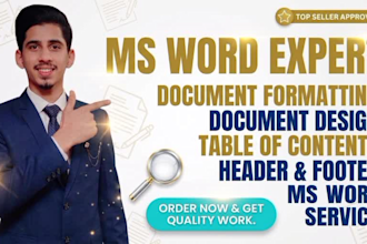professionally format, edit, and design your ms word documents