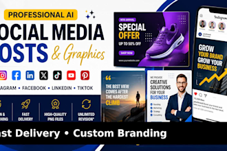create professional ai social media posts and graphics