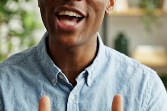 create a male spokesperson video for ads