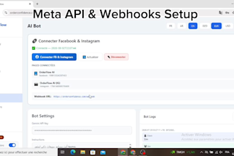 setup automated ai ecommerce bot and meta API integration