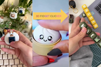 design articulated fidget clicker flexi toy keychain for 3d printable stl files