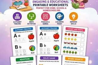 create activity worksheets books  for kids