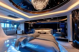 render luxury modern interior and exterior design in 3d