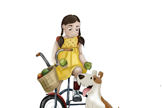 draw cute whimsical character illustration in procreate