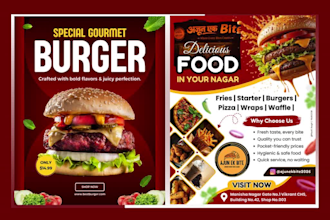 design eye catching burger and fast food social media posts