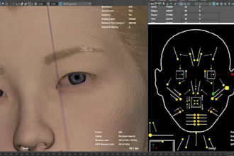 build and fix 52 arkit facial blendshapes, facial rigging and animation