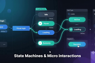 create interactive rive ui animation for saas website and app