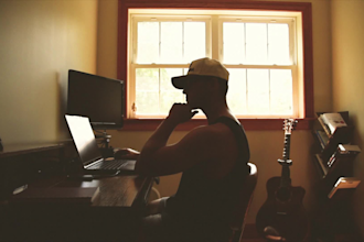 record a young male with a soft, nostalgic, cinematic voice
