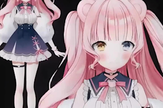 design and rig a high quality 2d vtuber model for live2d