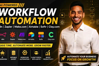 build n8n ai automation, zapier workflow, airtable and client portal
