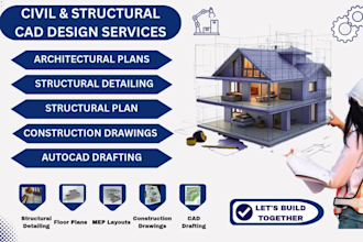 create civil and structural cad drawings in autocad