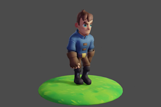 create a stylized 3d character for your game or animation
