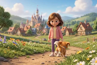 do pixar style 3d kids animation, ai kids cartoon video, 3d character animation