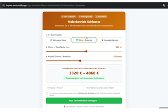 build an instant quote calculator for moving and contractors