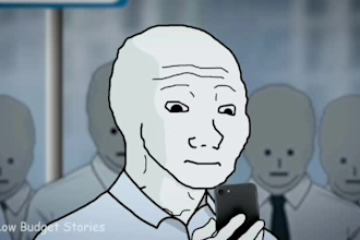 create the best wojak low budget stories meme animation for tiktok youtube