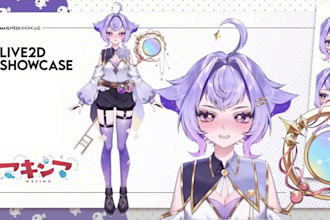 draw and rig live2d vtuber model with character, vtuber rigging