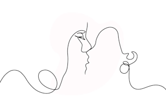 create a continuous one line art animation video