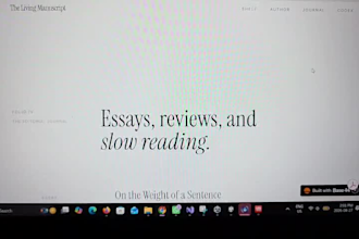 create a modern literature website