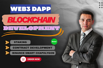 be your blockchain developer web3 dapp, staking platform, smart contract expert