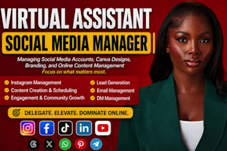 social media manager personal executive virtual assistant instagram content VA