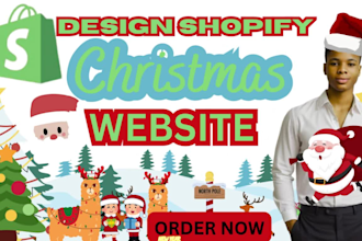 build christmas shopify store design,shopify christmas website redesign