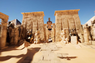 create 4k cinematic egypt logo animation