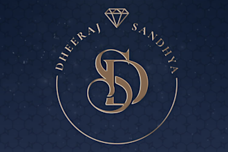 create elegant wedding logo for couples and event planners
