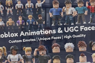 create roblox animations cutscenes  and custom ugc faces for your game