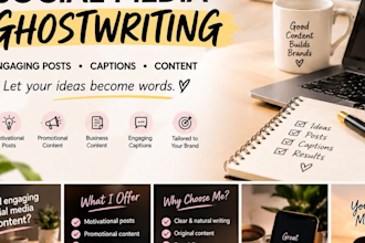 ghostwrite engaging social media posts and captions
