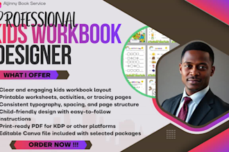 design kids workbooks, kids activity books and kids worksheets for KDP