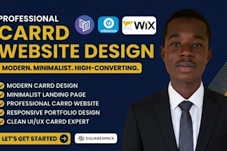 design professional modern minimalist carrd website landing page carrd portfolio