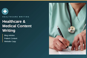 write healthcare and medical blog articles and content