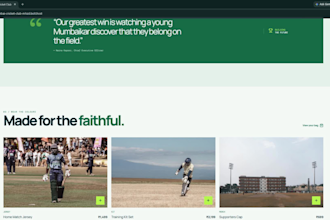 create modern cricket, football club and festival websites