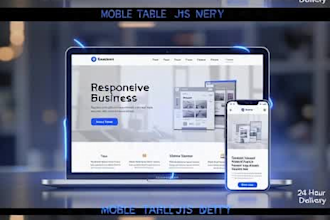 build responsive business website in HTML CSS js