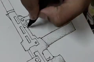 create hand drawn weapon concept art for your game