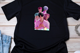 create high quality kpop digital stickers for merch printing and branding