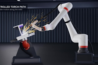 create 3d industrial visualization animation for automation and robotics