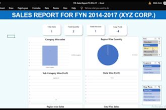 create excel dashboard and data visualization