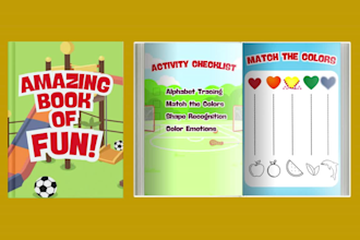 do canva workbook design, educational, kid activity and mental health workbook