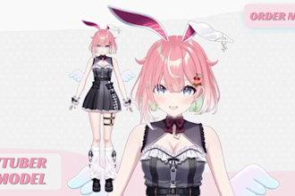 design and rig female vtuber model, anime live2d model, vtuber commission