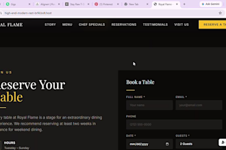 create is restaurant website