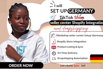 set up germany tiktokshop seller center and shopify store